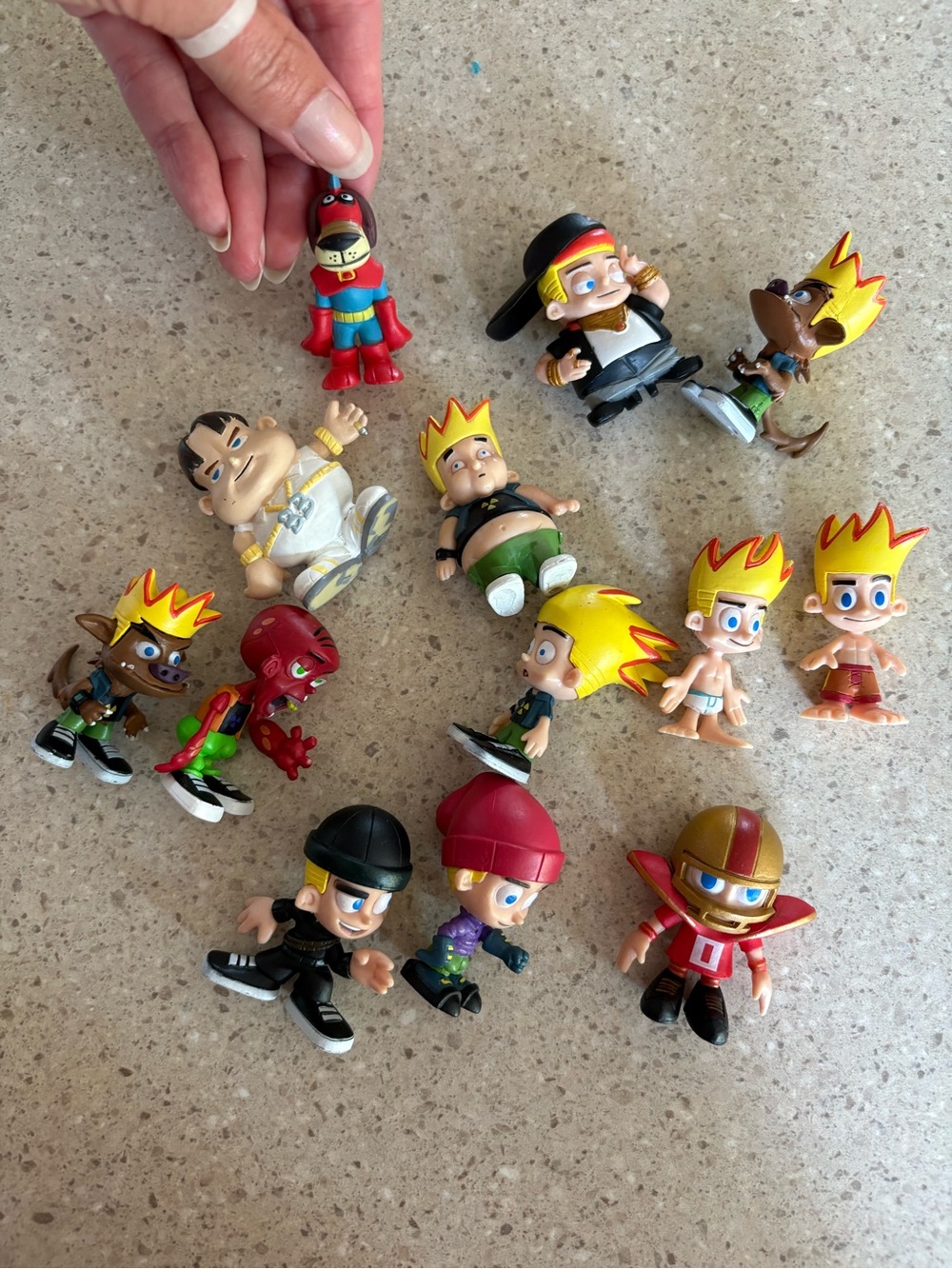 DHX Johnny Test Mini Figure Cartoon Network Lot Red Skin Monster Baby Wolf